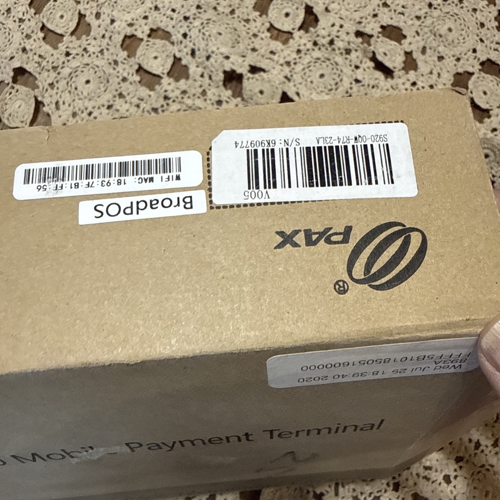 PAX S920 Mobile Payment Terminal Lot Of 2 In Original Box UNTESTED SEE DESC