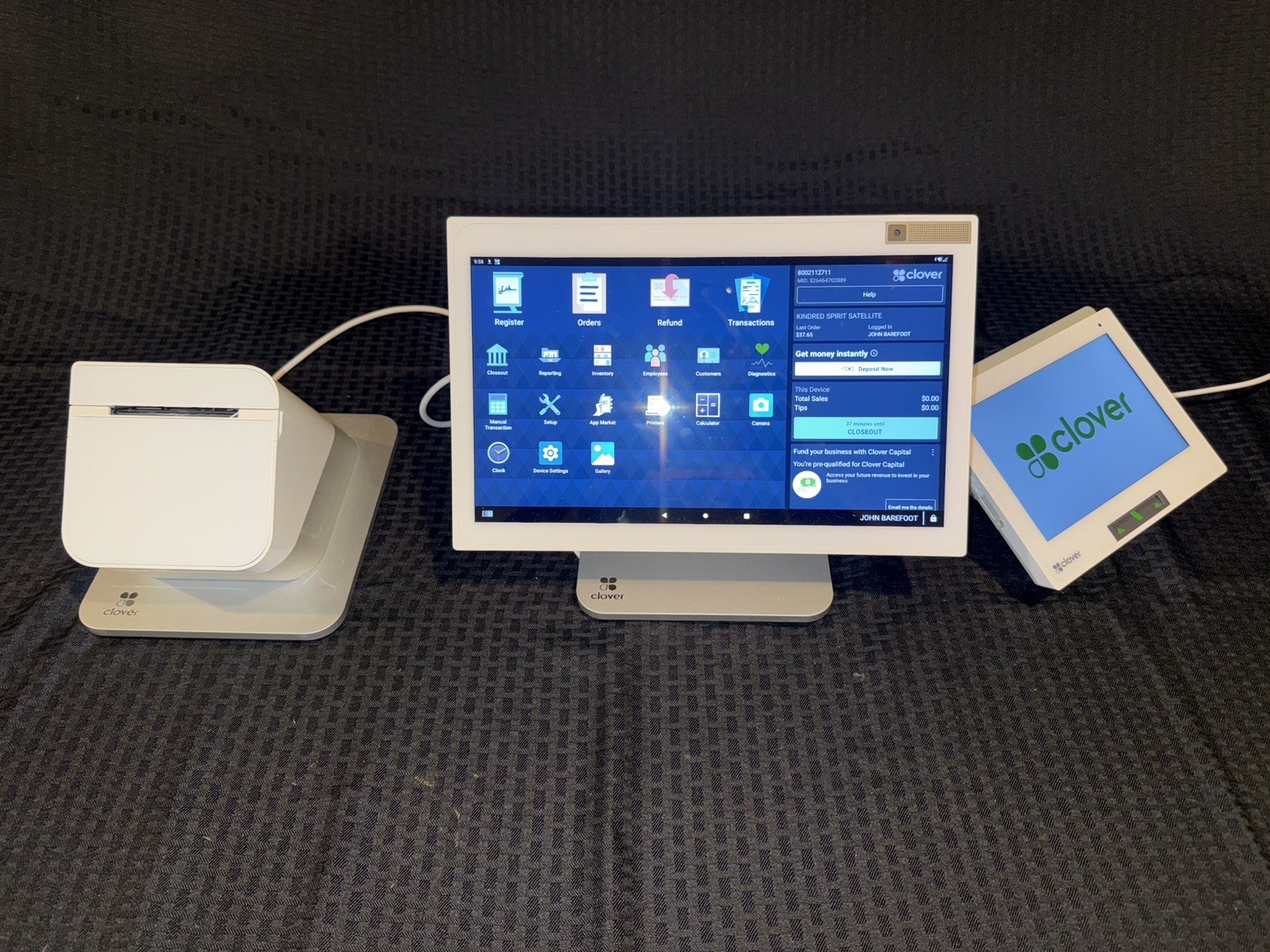 Clover Station Duo C505 System -Displays, Cash Drawer, and Printer POS System