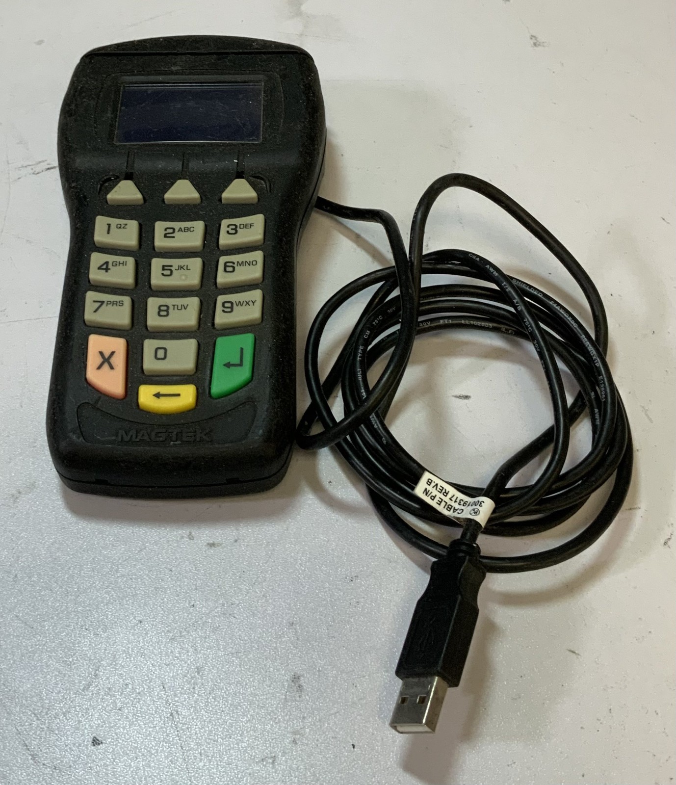 MagTek 30050200 IPAD Pinpad LCD 3 Track Magnetic Stripe USB Card Reader “J2B”