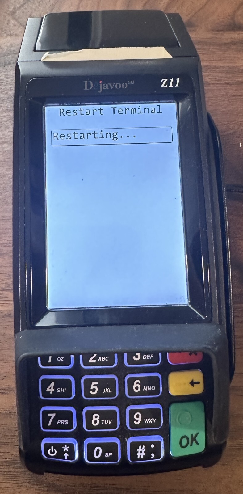 DEJAVOO Z11 VEGA3000 Credit and Debit Card Terminal with Power Supply