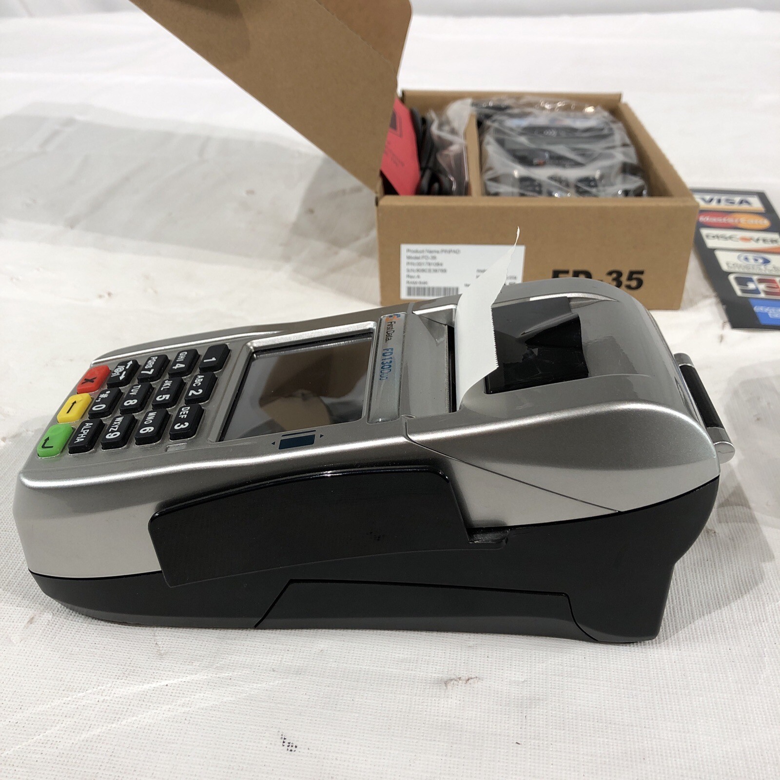 First Data FD130 Duo Credit Card Terminal with FD35 Keypad (tap, EMV)