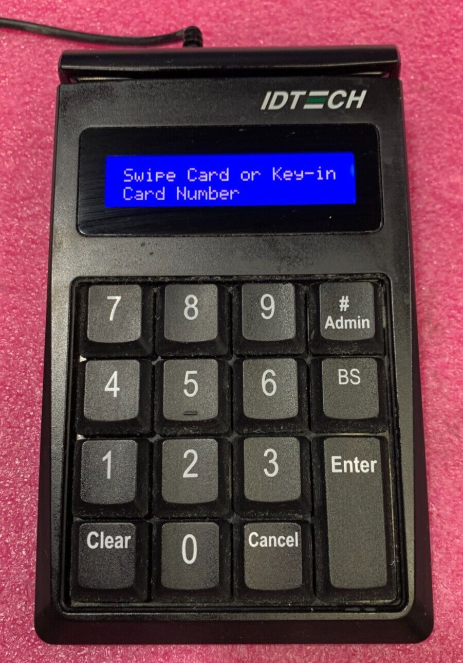 Lot Of 2 IDTech IDKE-534833BE SecureKey Credit Card Reader Black Keypad