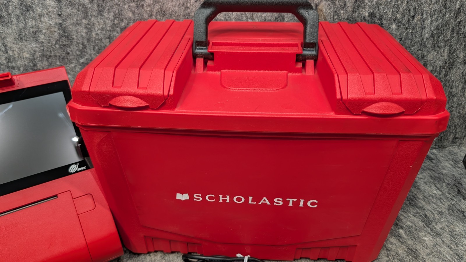 PAX E500 Smart POS Terminal – Scholastic Branded – Powers On