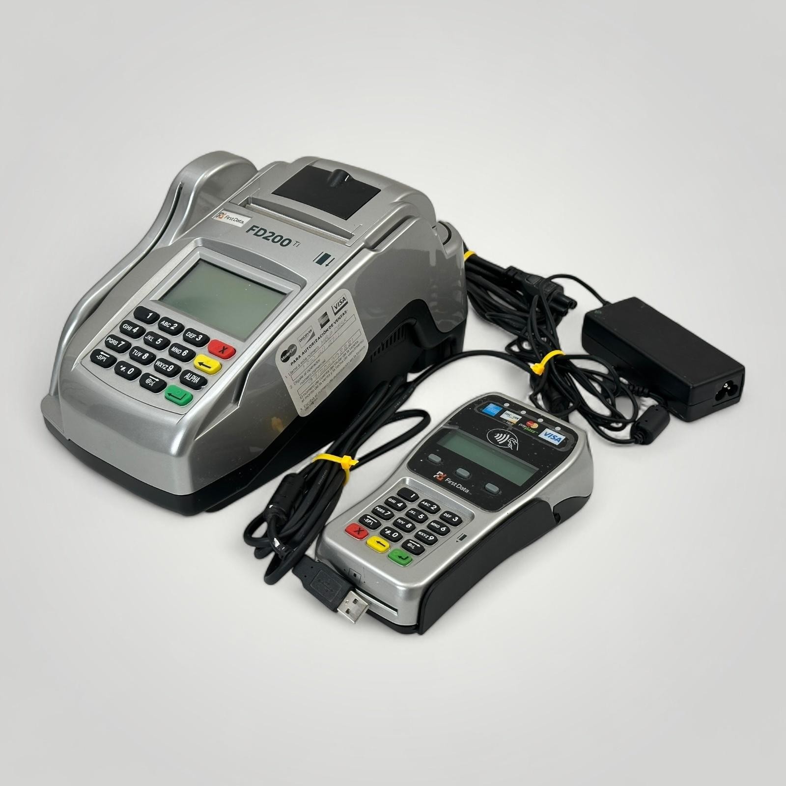 First Data FD200Ti Credit Card Terminal FD-35 EMV Pinpad Bundle POS Ethernet USB
