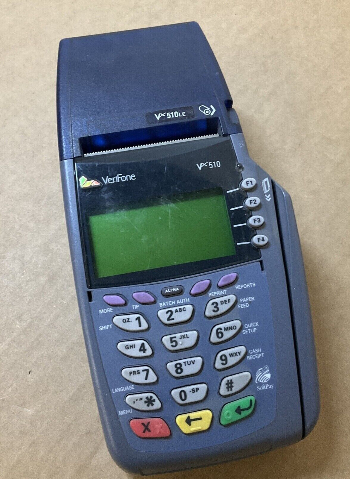Credit Card Machine VeriFone Model Vx510 No Power Supply