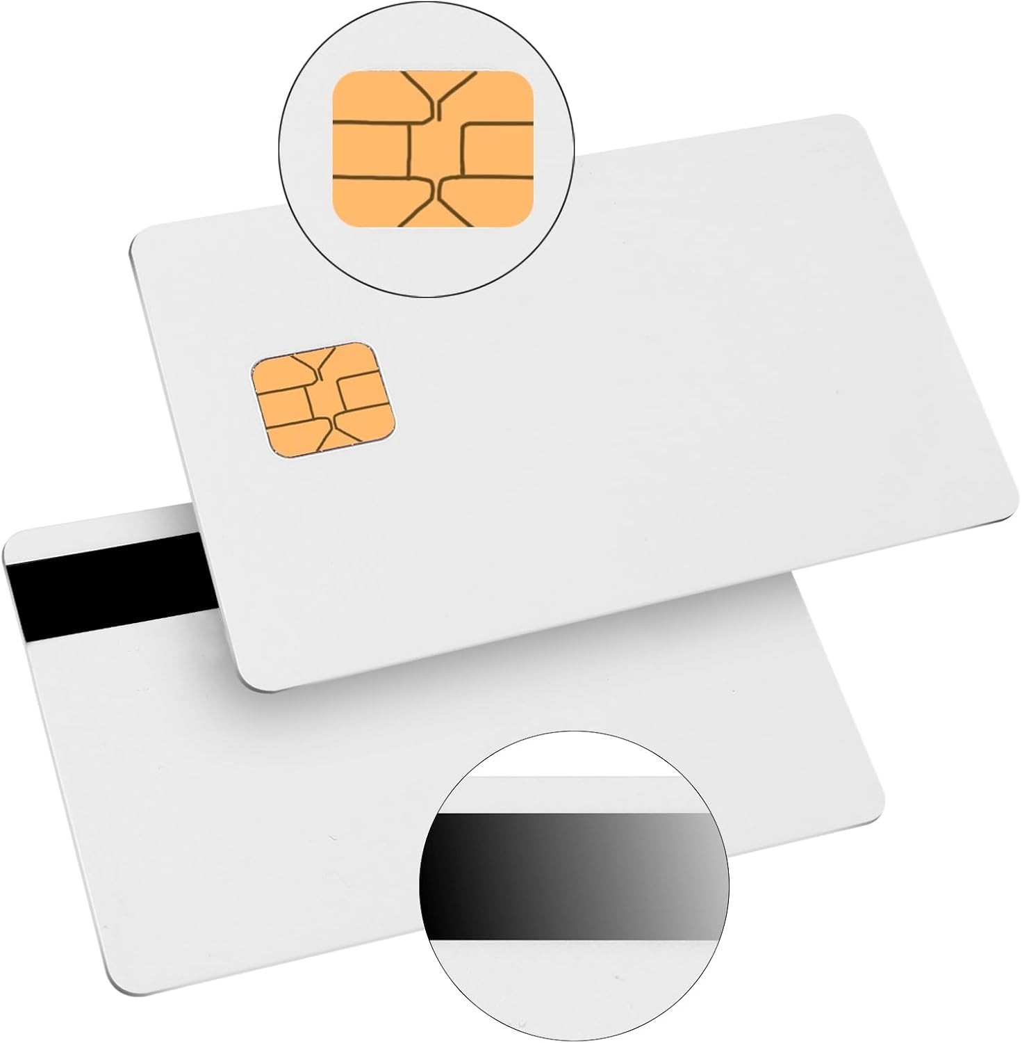 High Security JCOP4-180K Unfused Java Chip Card 5 Pack with HICO Magnetic Stripe