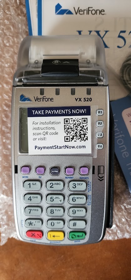 VeriFone Vx520 EMV NFC Credit Card Machine #M252-653-A3-NAA-3 Dual Comm Payment