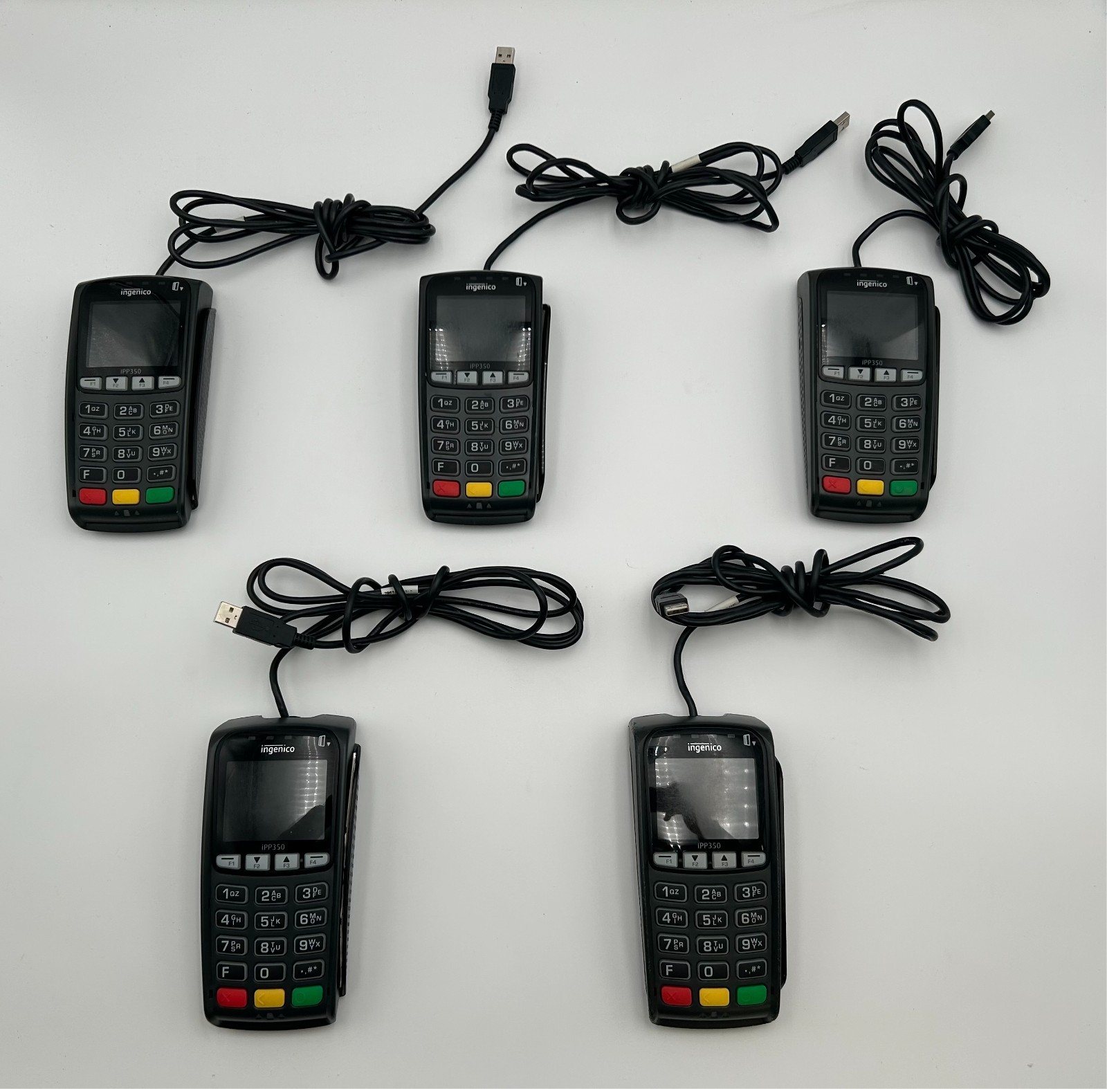 Lot of 5 Used Ingenico iPP350 Credit Card Reader IPP350-31T3154A
