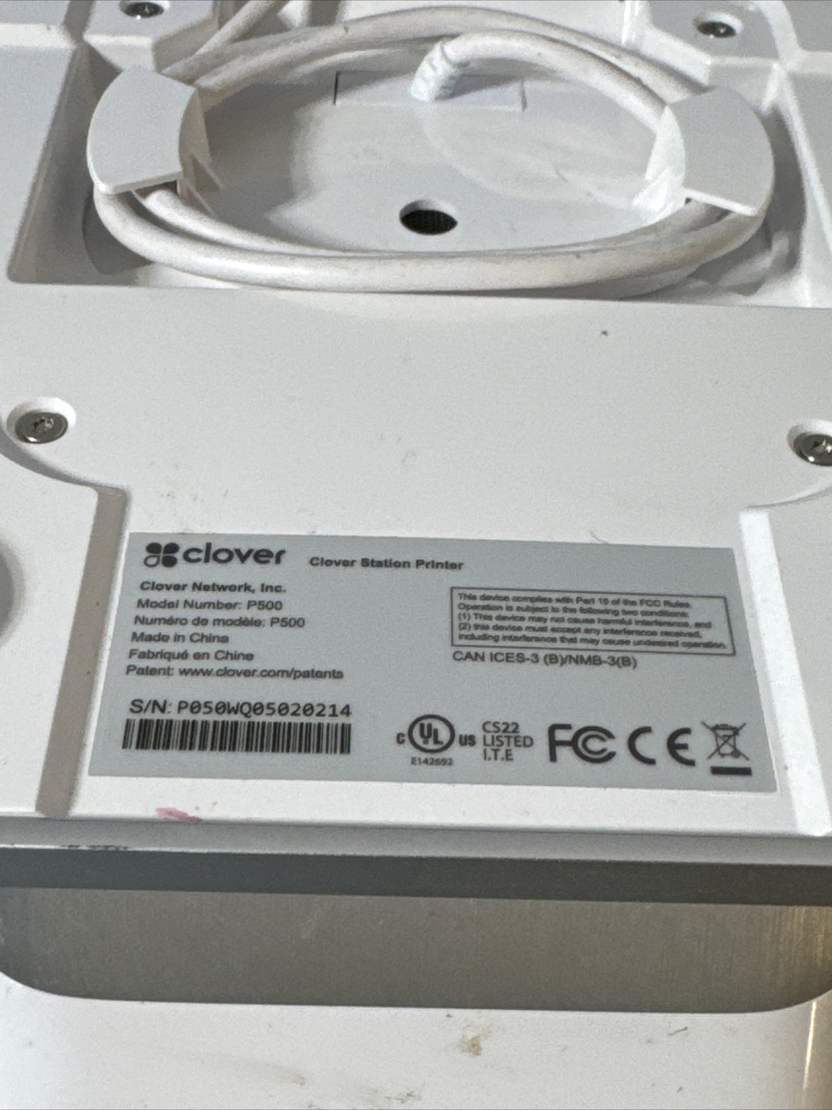 Clover Station P500 Receipt Printer
