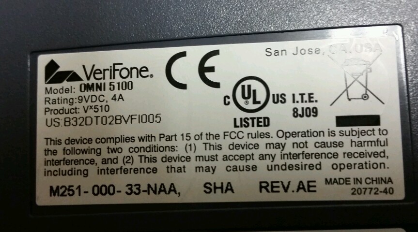 Verifone Vx510 Dial Credit Card Terminal with Warranty