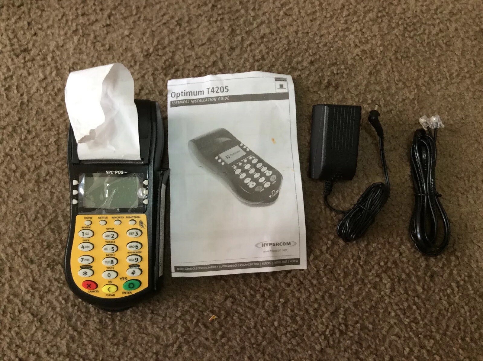 Hypercom Optimum T4205 Dial Credit Card Terminal I352