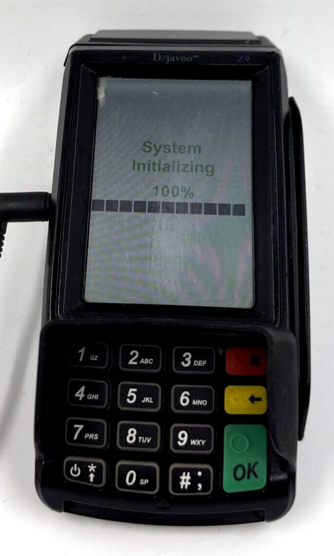 Dejavoo Z9 3.5″ VEGA3000 LCD POS Credit Card Terminal No Power Cord / Tested