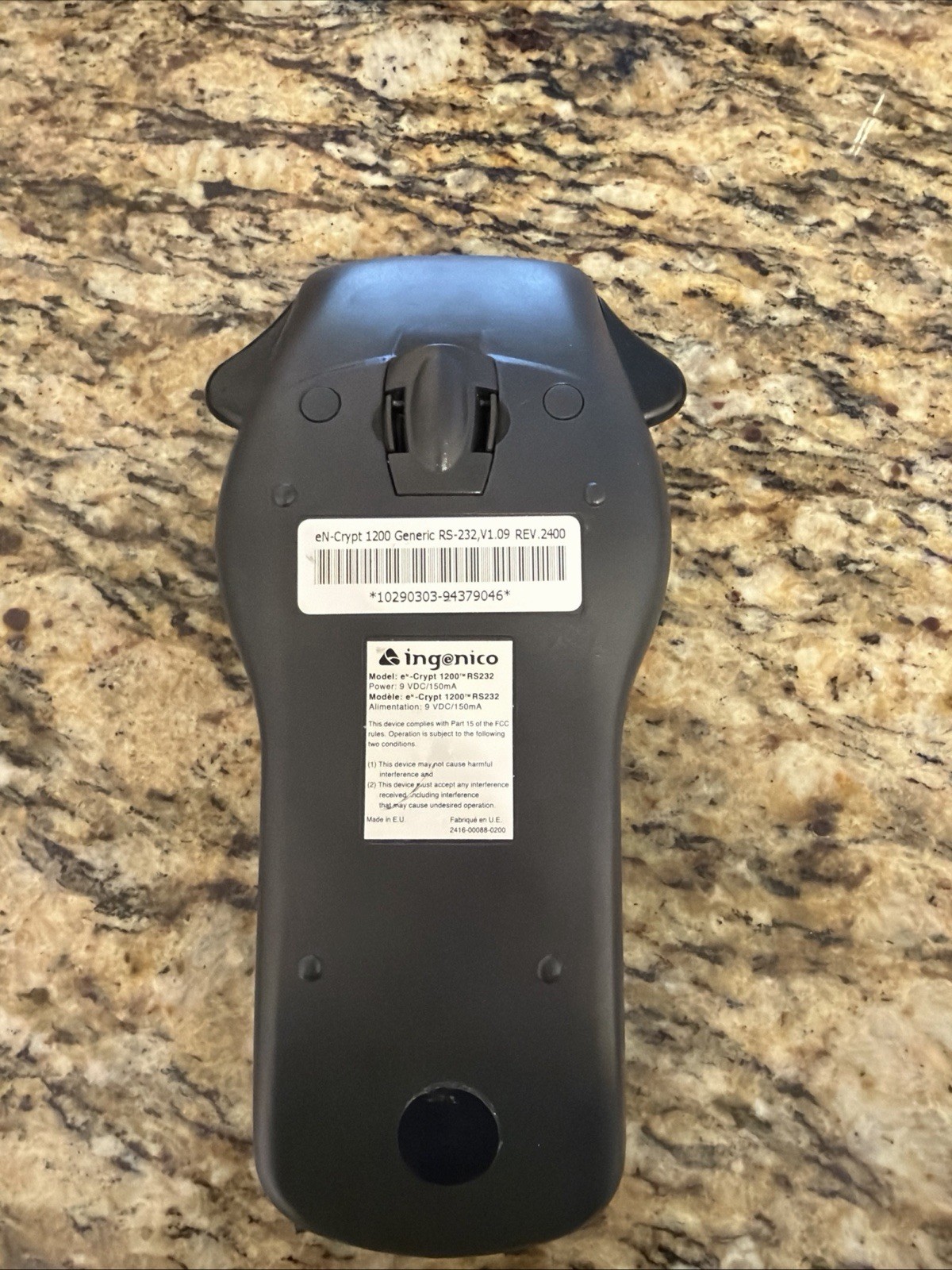 This Item Is An Ingenico eN-Crypt 1200 Generic RS-232 Wireless Barcode Scanner