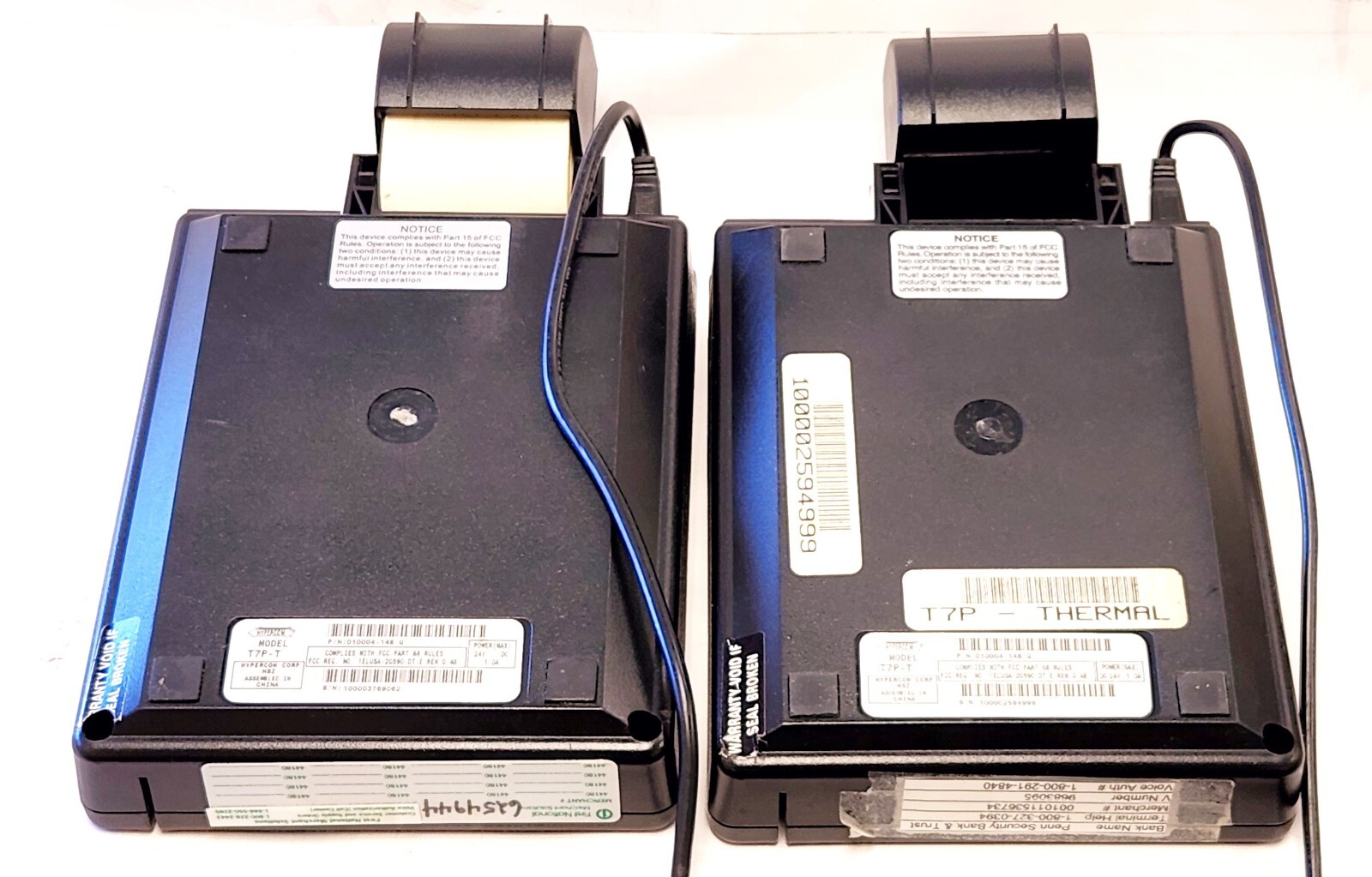 HYPERCOM T7P-T & VERIFONE VX570 POS CREDIT CARD READERS LOT (USED)