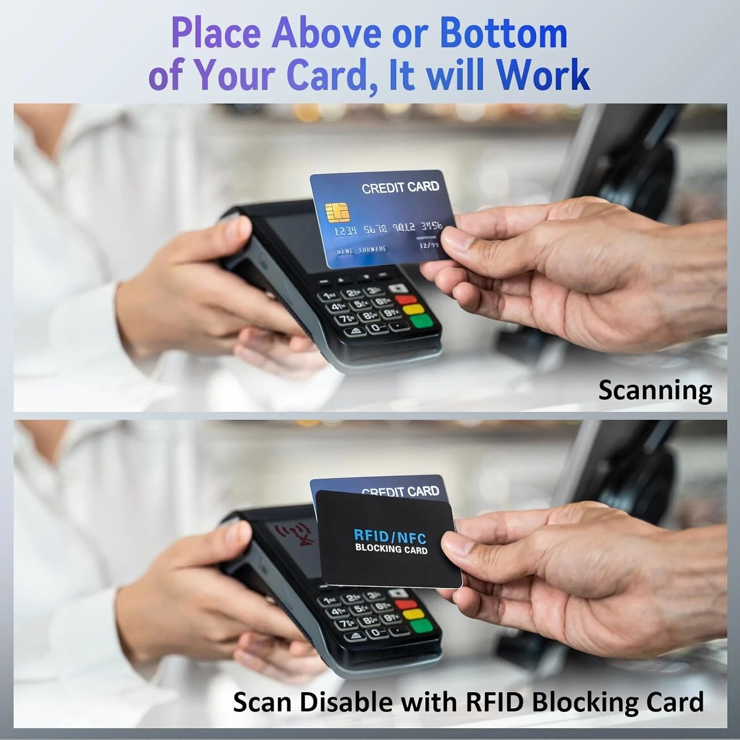 5-Pack RFID Card Protector – NFC Blocking for Credit & Debit Cards