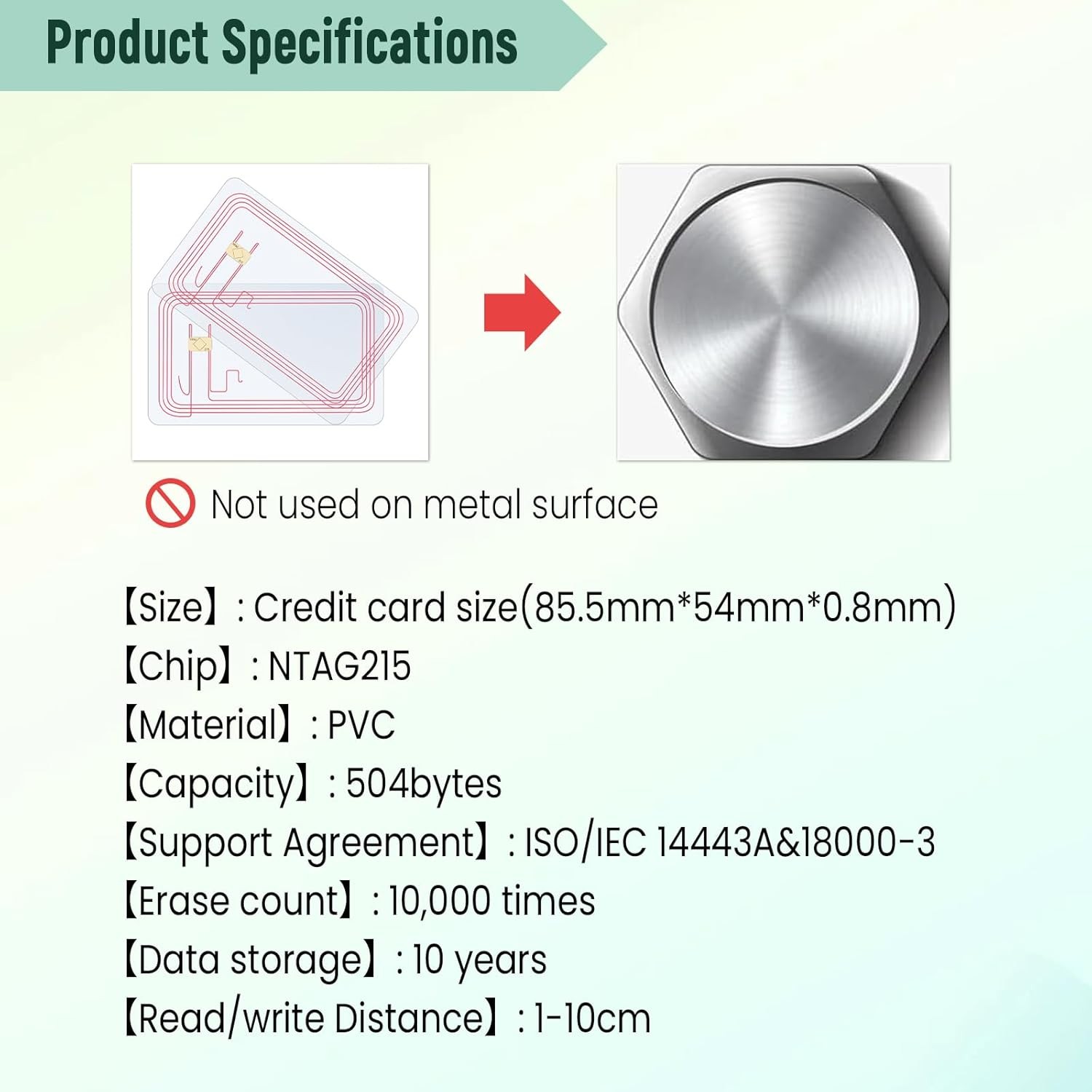 Rewritable Ntag 215 NFC Tags 10pcs Clear NFC Cards Transponder Rewritable NFC