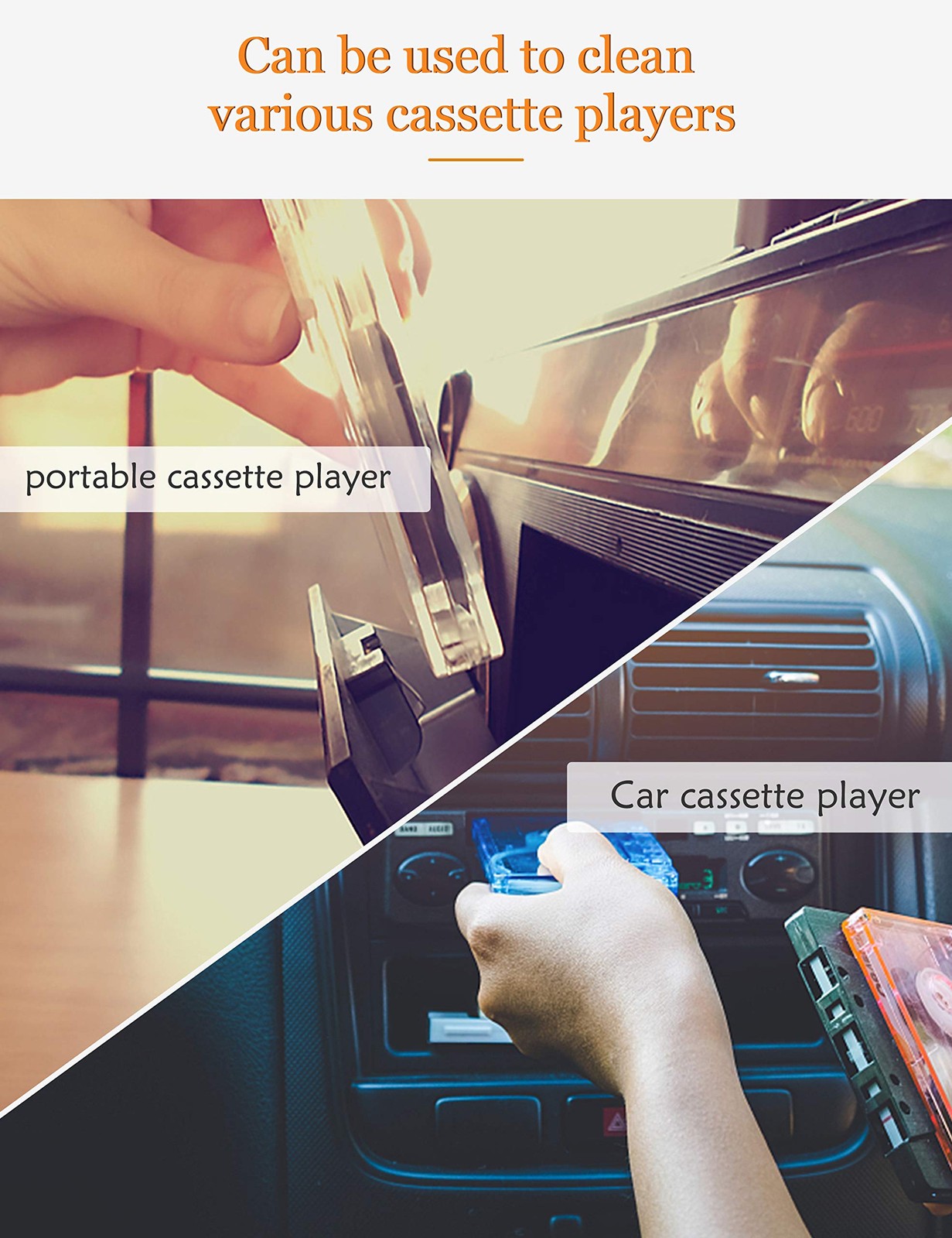 Arsvita Audio Cassette Head Cleaner, Tape Cleaning Kit for 1 pack