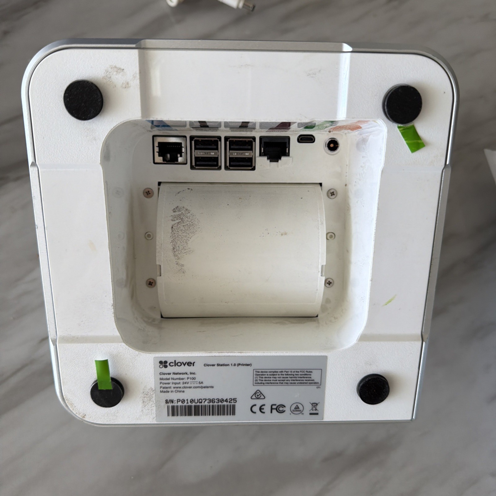 Clover 1.0 POS Station C100 And P100 With Cords And XAC Reader