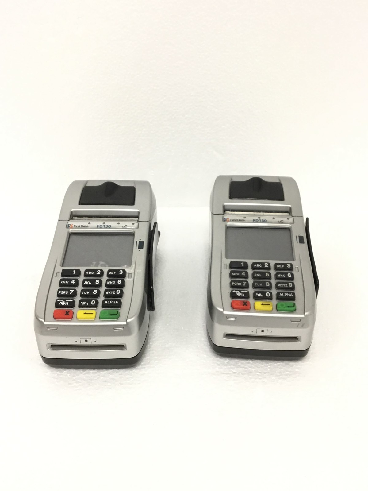 2x FIRST DATA FD130 Credit Card Terminal Chip Reader No Ac Adapter WORKING QTY