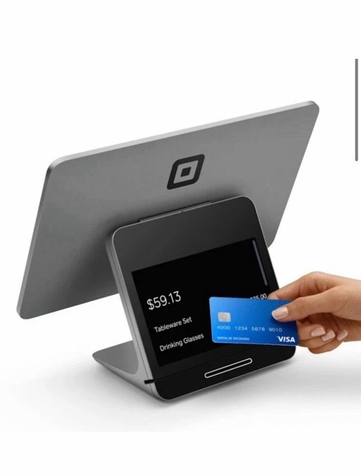 Square Register Pos System Touchscreen A Sku 0665 With customer Display & Power