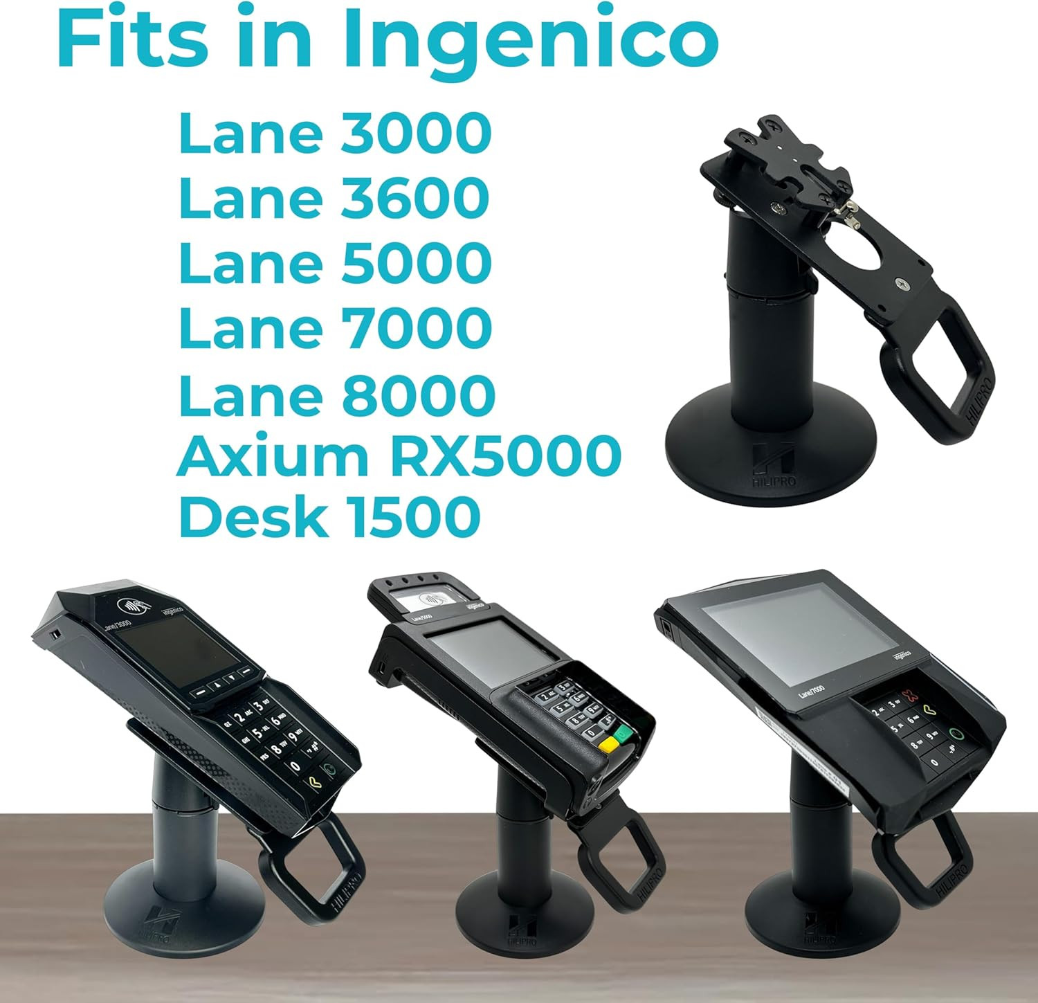Point of Sale Stand -Swivel Stand for Ingenico Lane 3000, 3600, 5000, 7000, 8000