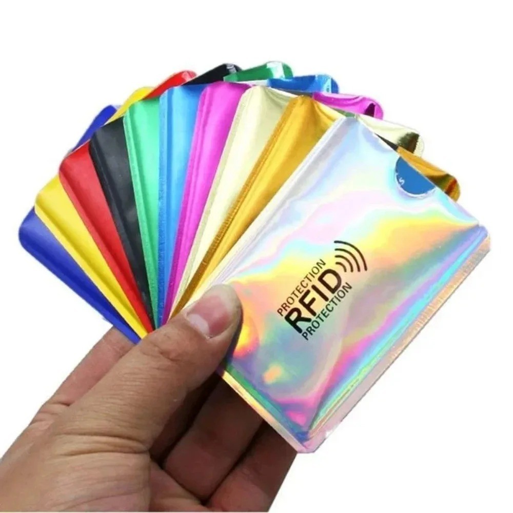10Pcs Anti-Scan Card Sleeve Anti-Magnetic Anti-Theft anti RFID/NFC Scanning Alum