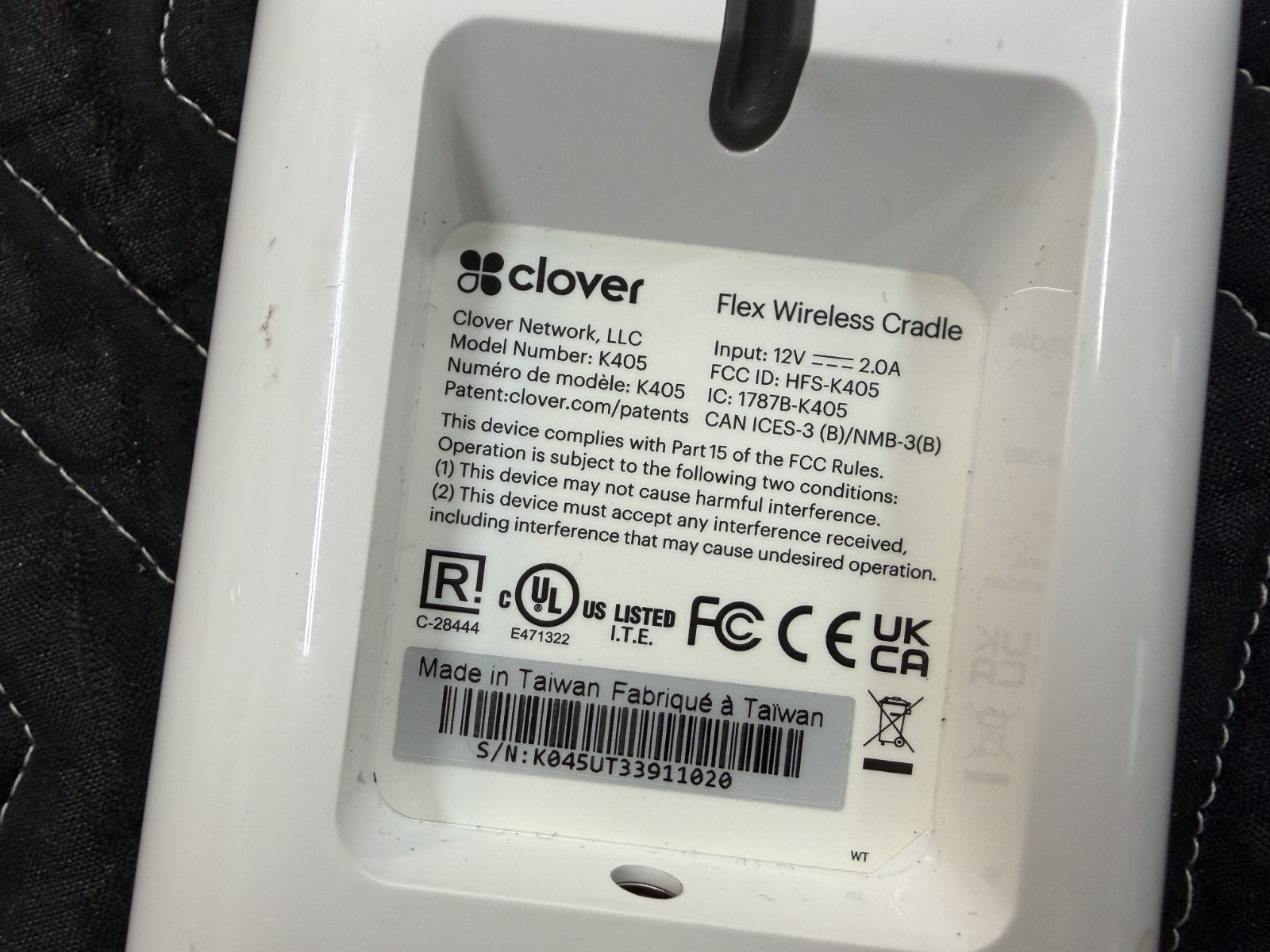 Clover Flex 3 POS Point of Sale Used with Charging Port