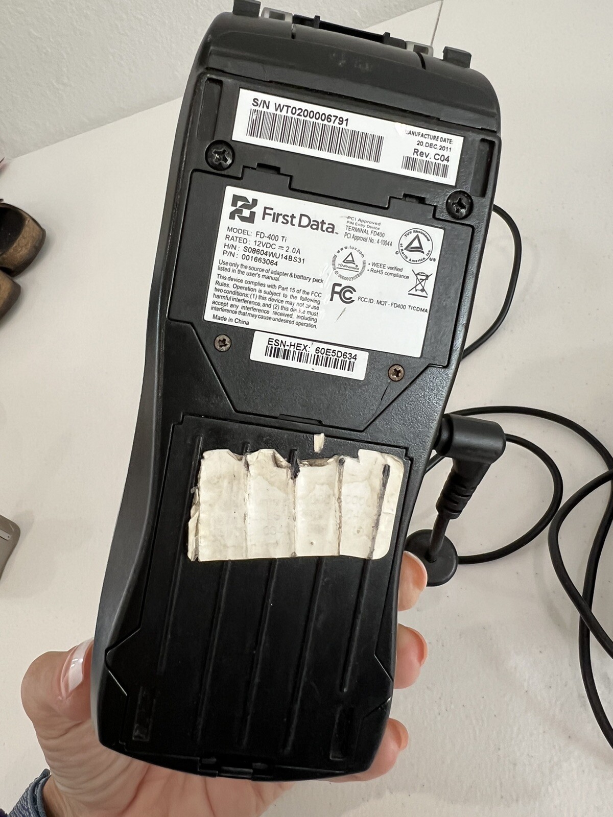 First Data FD400 Ti Business Card Terminal Reader
