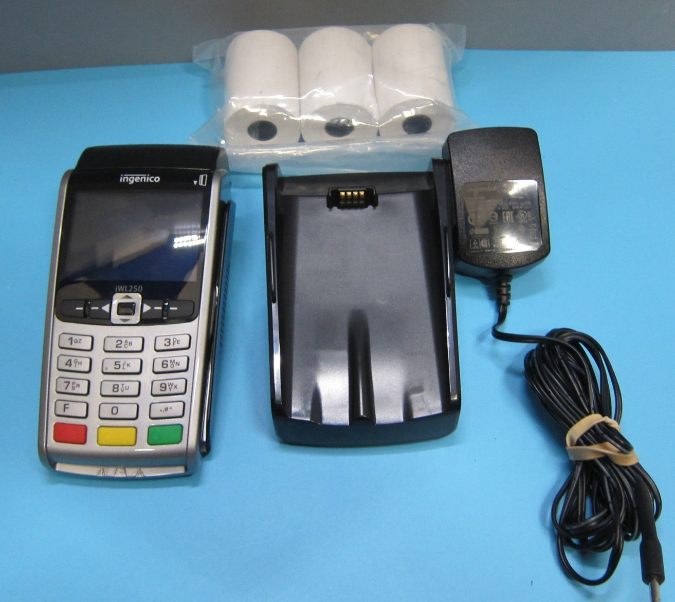 Ingenico iWL255 Credit Terminal With Base/Docking Station iWL200 & Power