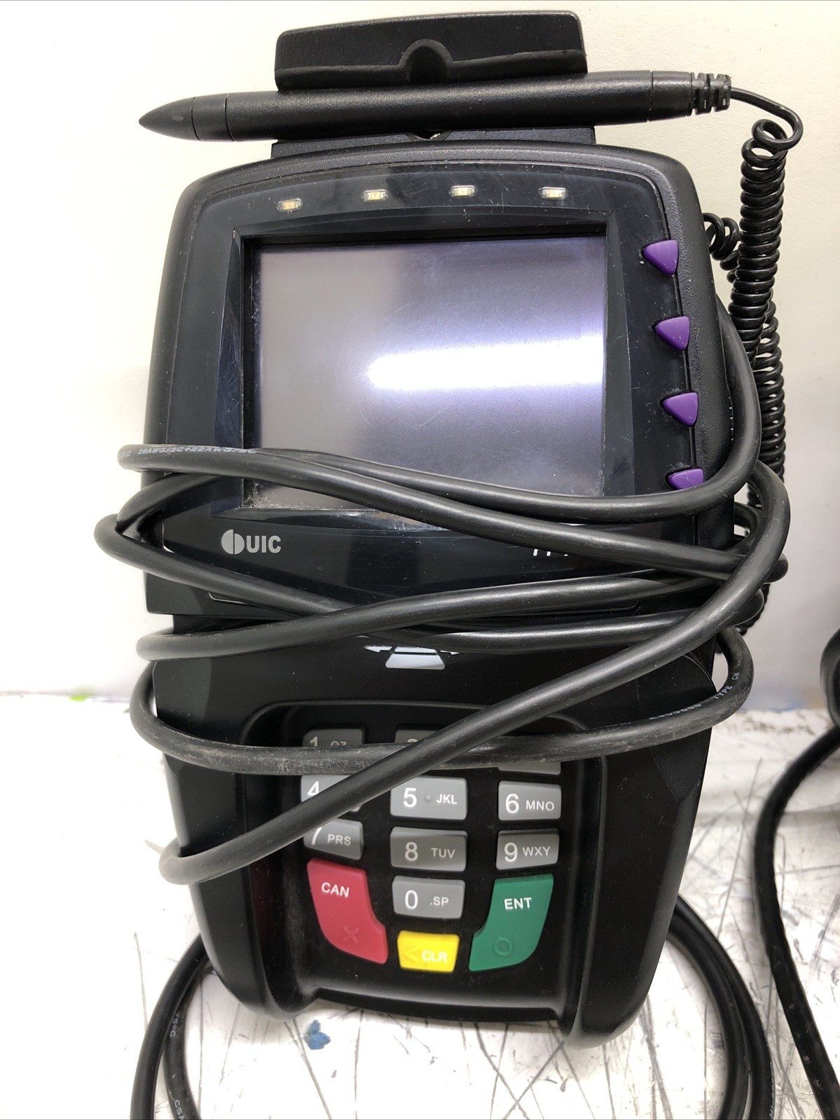 LOT OF 5 — UIC PP 795 SE Advanced Payment Terminal And Some Wires — READ DESC.