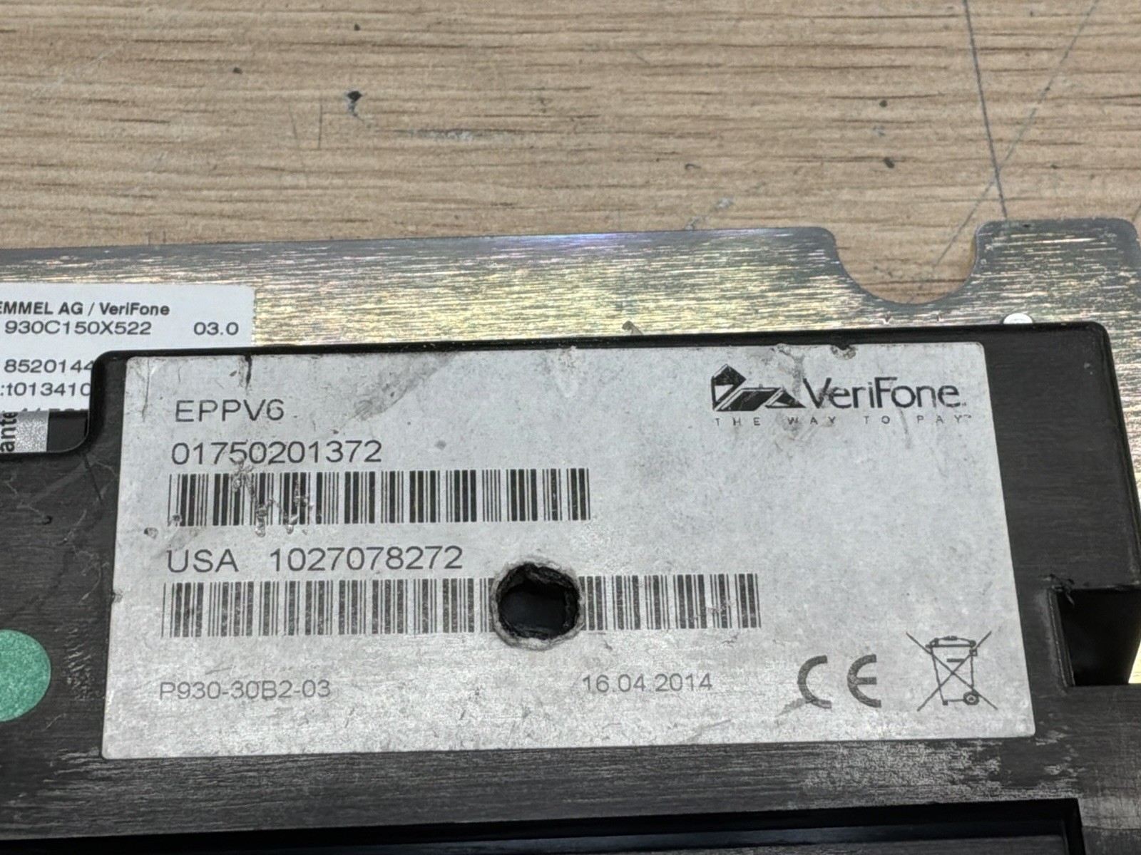 2 Verifone EPPV6 External Secure Hybrid Reader Keypad/ For Parts/JUA3668