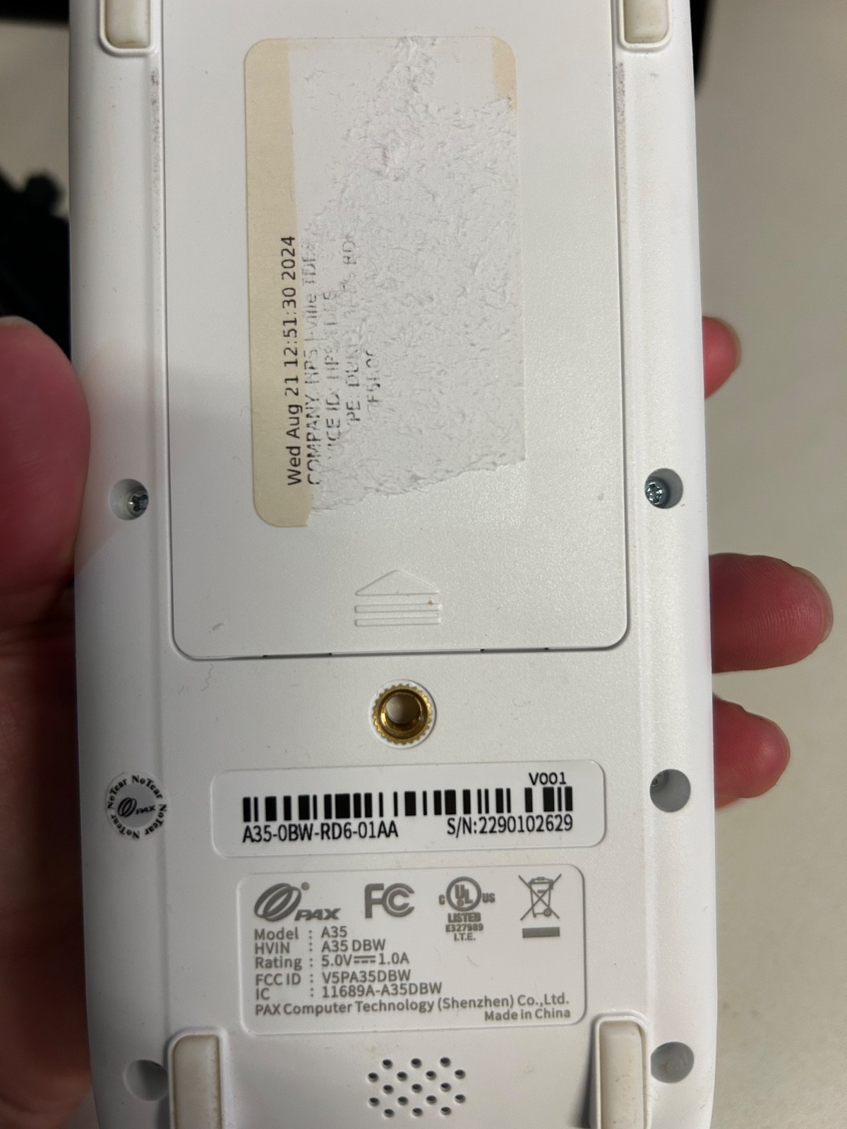PAX A35 Chip Reader Credit Card Machine