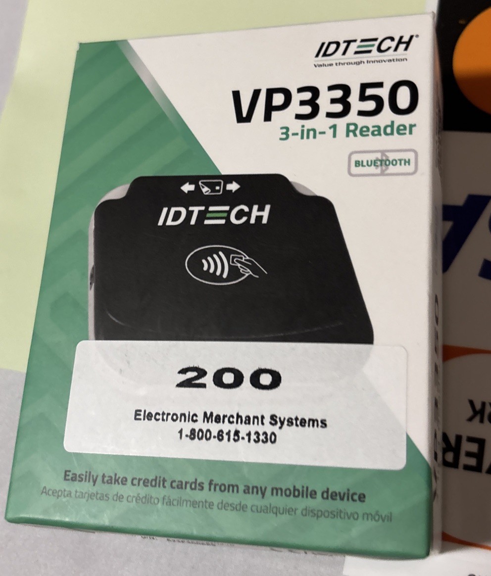 ID Tech VP3350 All-In-One Contactless Mobile Card Reader Payment Tap Credit New