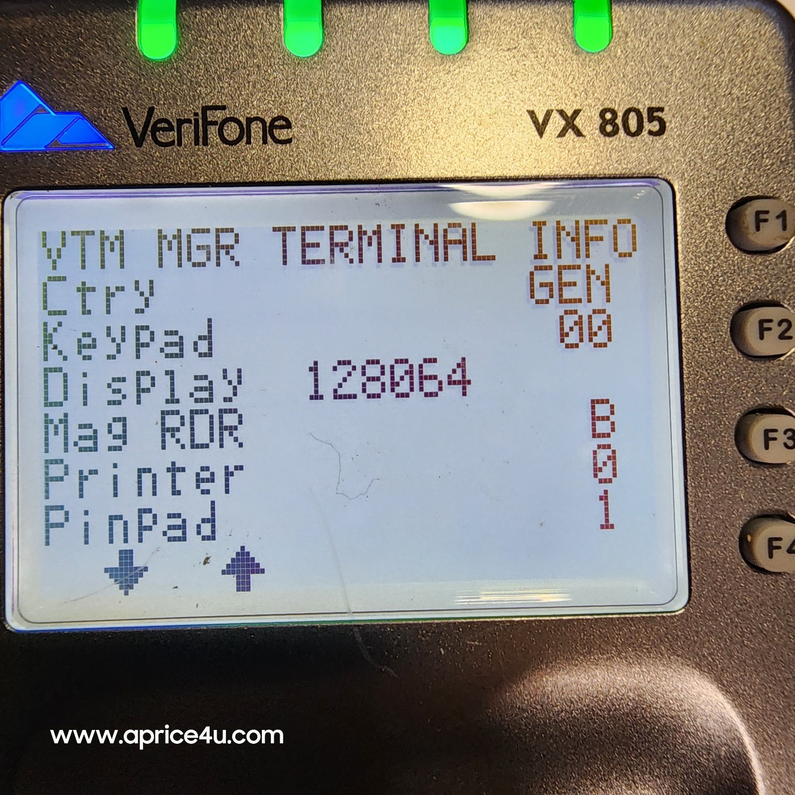 Verifone VX-805 Pin Pad Card Reader Keypad Tested W- Power Supply