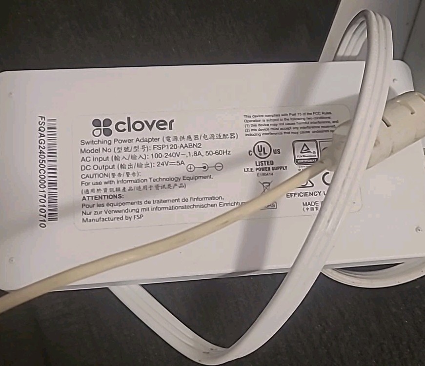 Clover Station 1.0 Printer (P100) / Power Adapter Included Untested