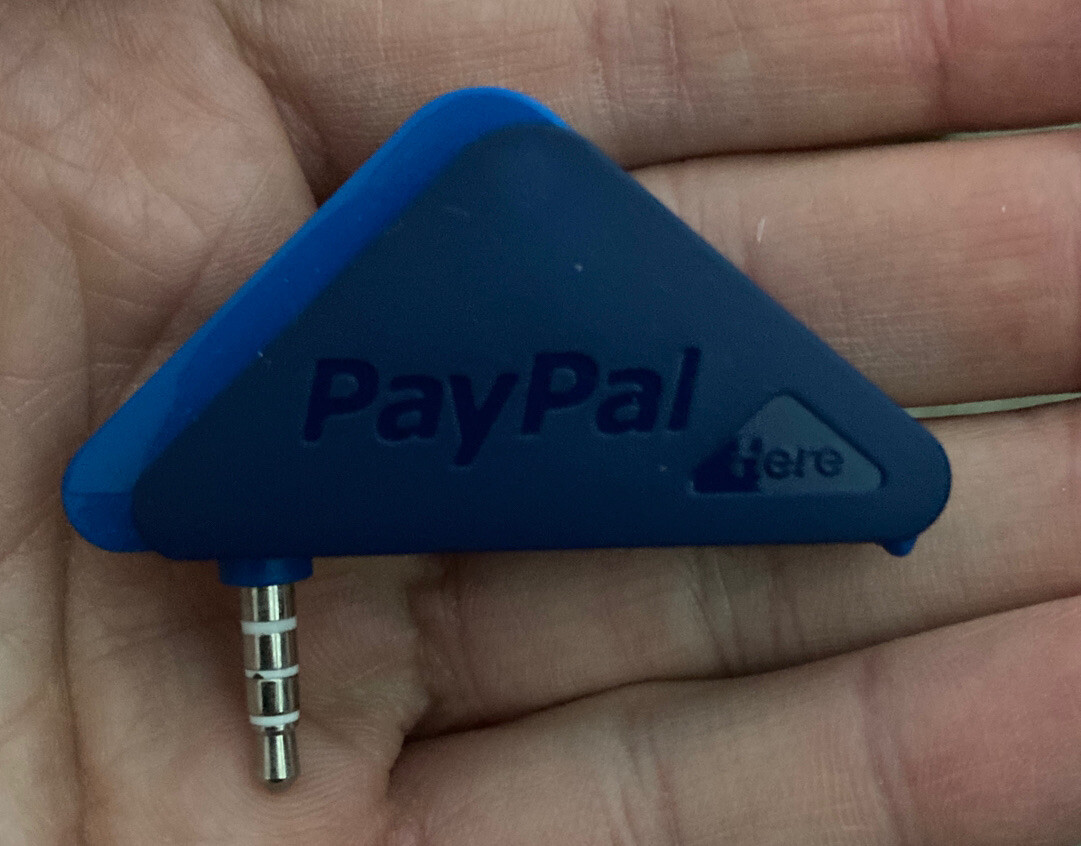 2x PayPal Here Triangular AUX 3.5mm Port Headphone Jack Credit Debit Card Reader