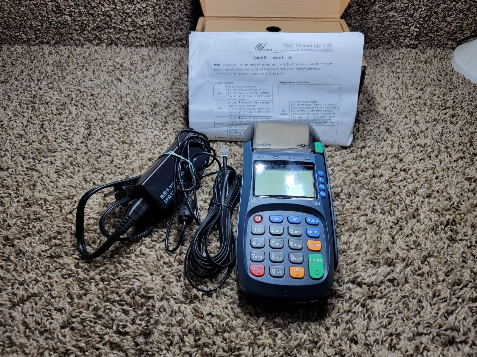 Pax S80 credit card terminal EMV Apple Pay NFC Used Good Cond Tested