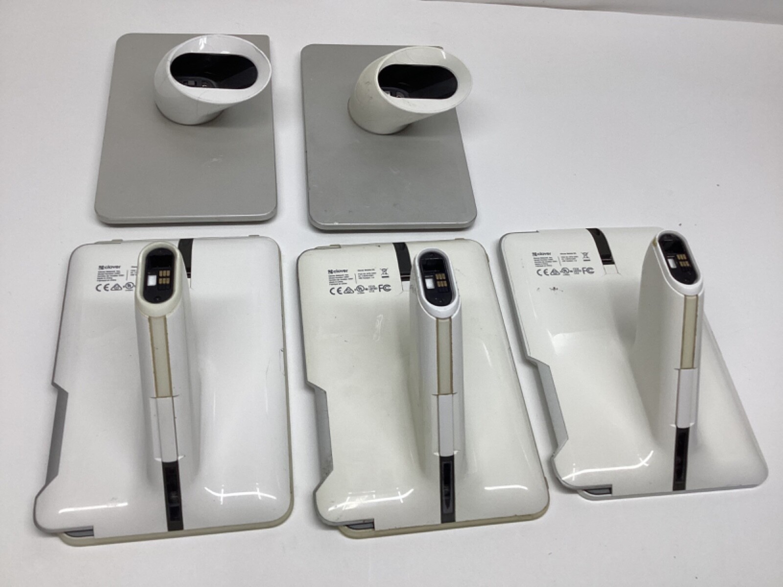 3-Clover Mobile Station C201 mobile dock and misc Clover Power Cords