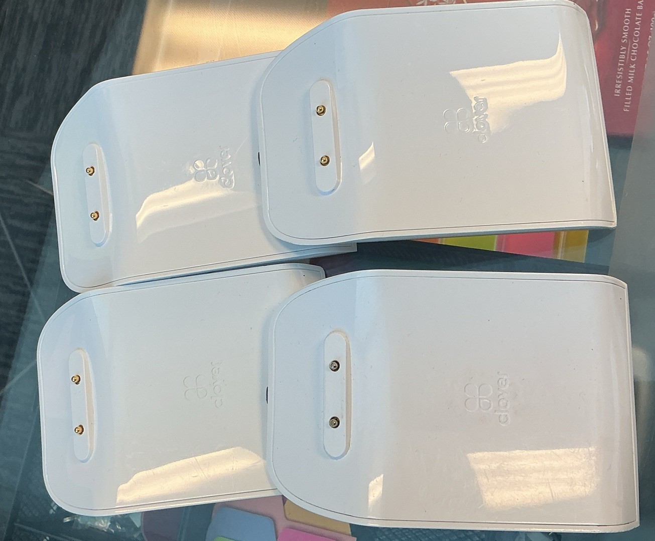 Lot of 4 Clover Flex Charging Cradle Base K400 POS Dock Stations AS-IS