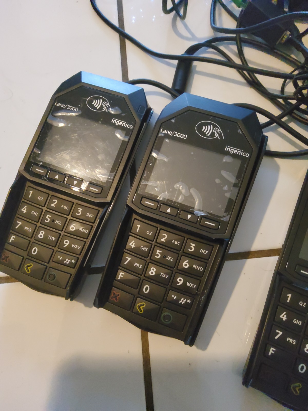 Ingenico Lane/300 Payment Terminal Credit Card Touch Lot Of 3