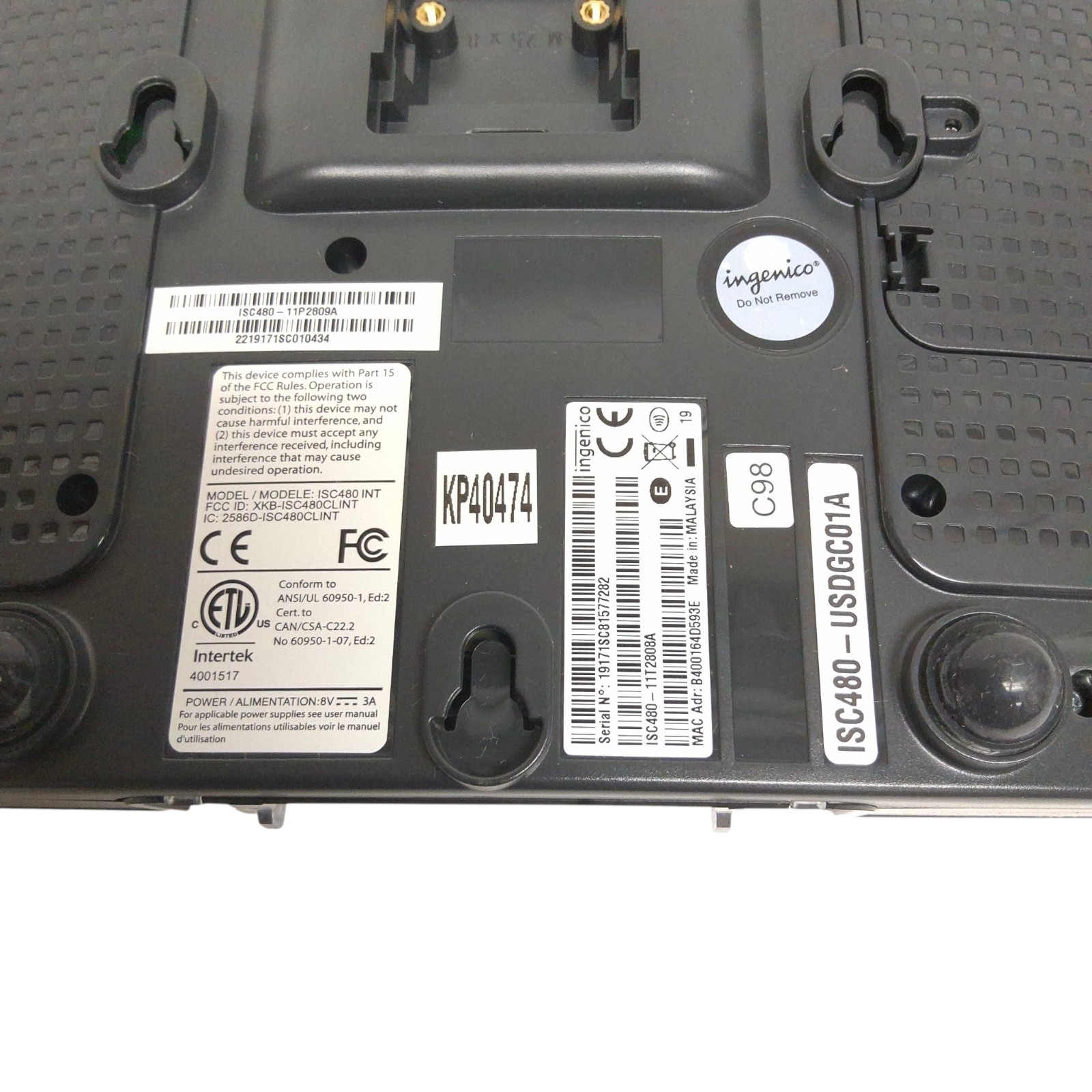 Lot of 8 Ingenico iSC Touch 480 Credit Card Terminal Untested AS IS