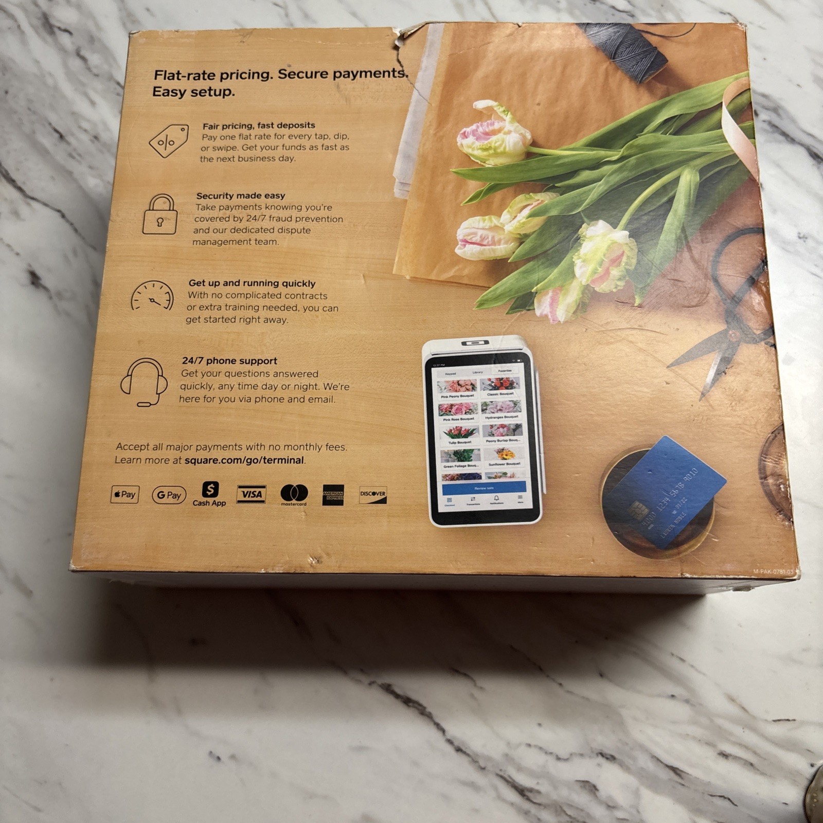 Square Terminal POS Credit Card Terminal All-in-One Payment & Receipt Device NIB