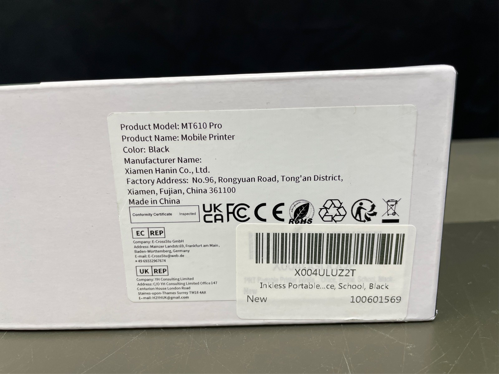 PRT Inkless Portable Printer for Travel, Wireless Thermal Printer Support 8.5 x