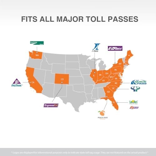 Universal EZ Pass Holder for All US Toll Passes – Easy Install, UV-Protective, 4
