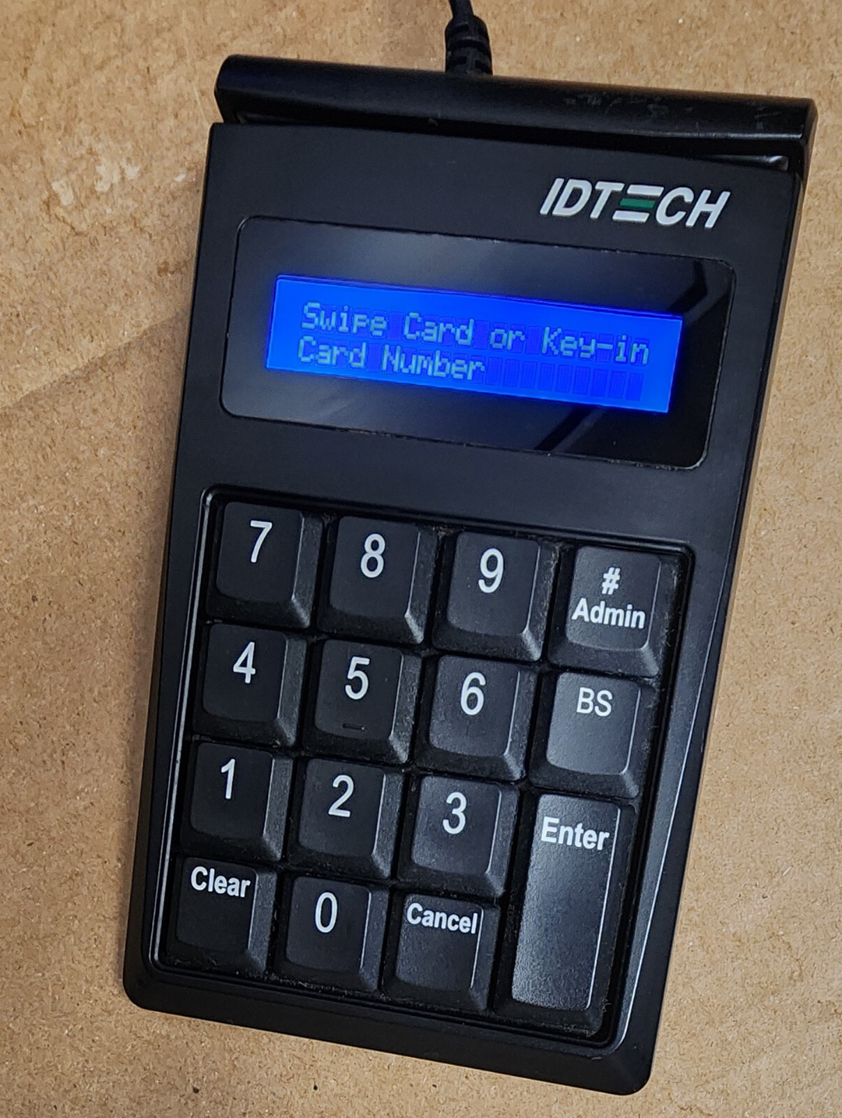lot of 2 Idtech IDKE-534833BL SecureKey M130 Encrypted Keypad FOR PARTS ONLY