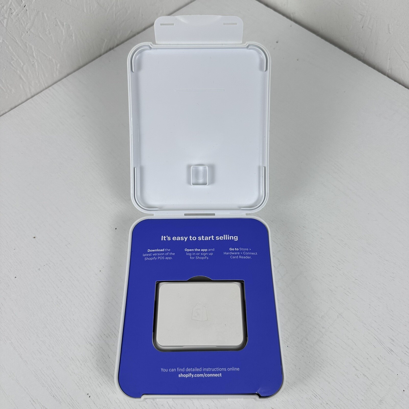 Shopify Chip And Swipe Card Reader Base Case White Point Of Sale POS No USB Cord