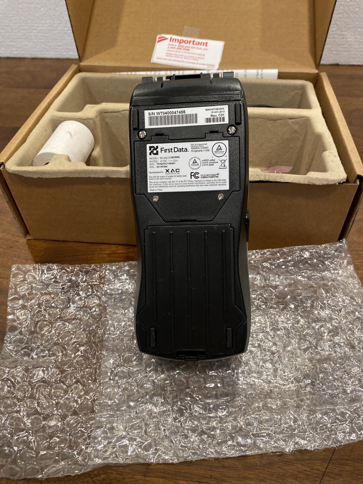 First Data FD400GT CDMA Wireless Terminal