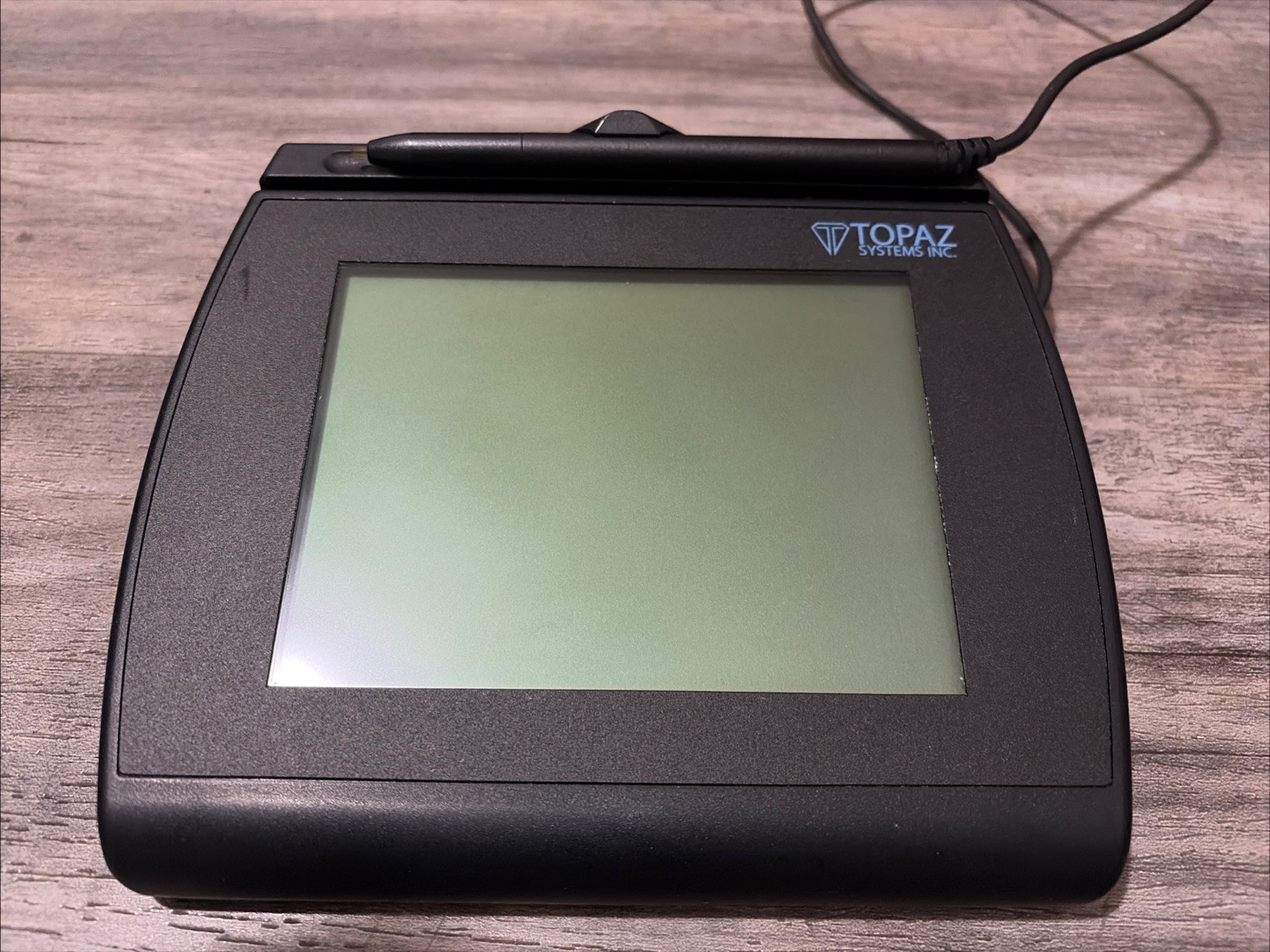 Topaz T-LBK755 POS Signature Pad 4×3, USB, Serial (T-LBK755SE-BBSB-R) with Stand