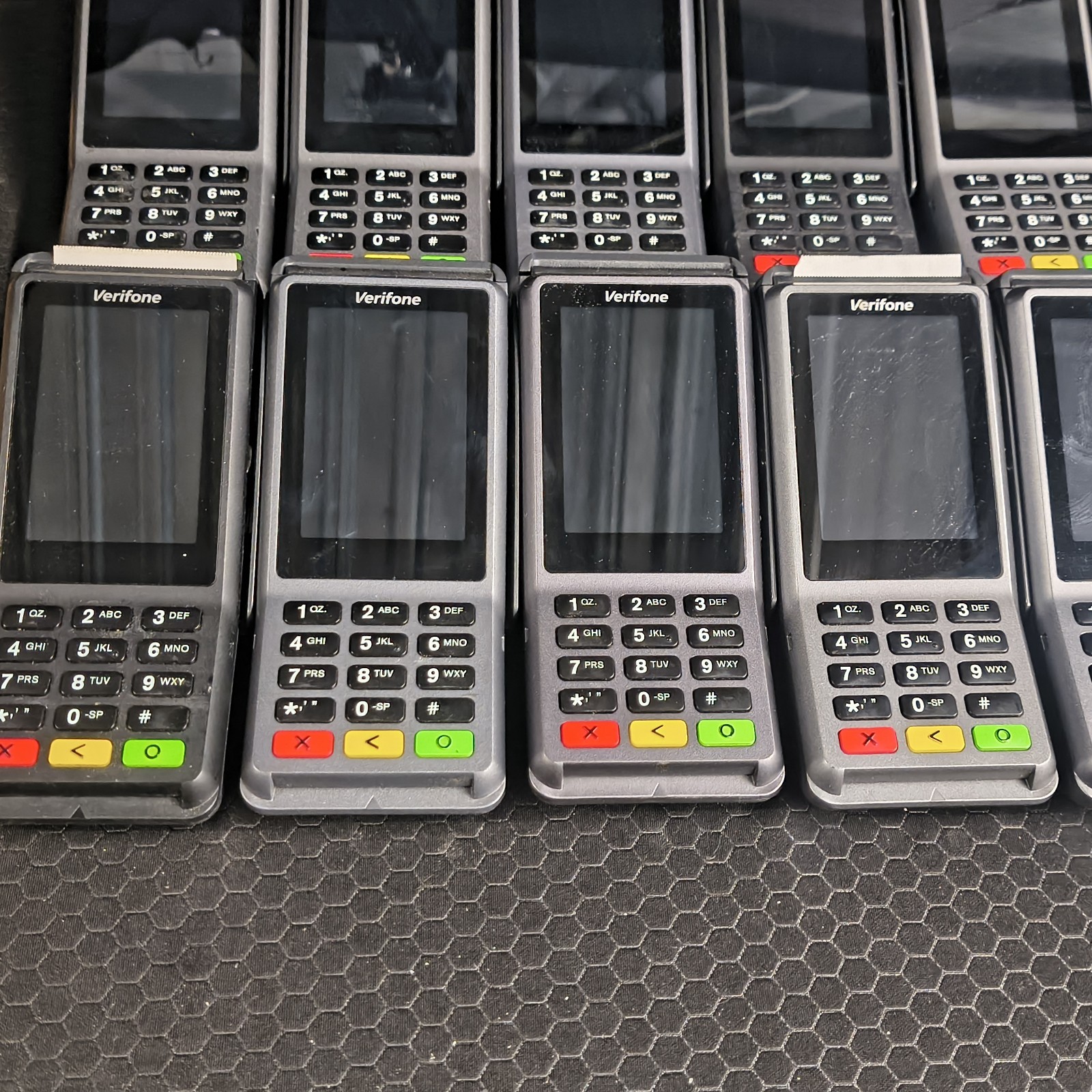 VERIFONE V400C PLUS – Lot Of 12. Untested. Sold As Is (See Pics + Desc).