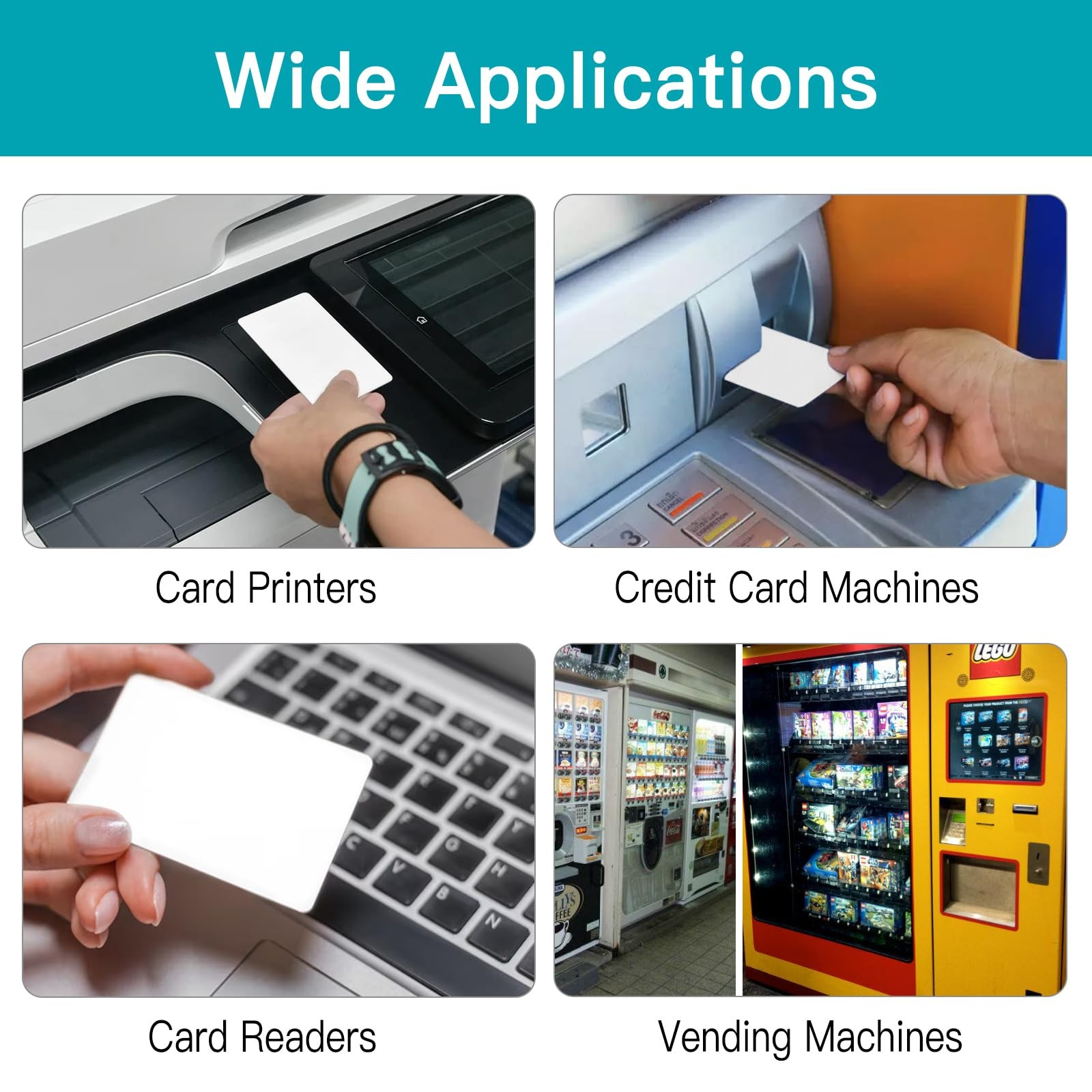100 PCS Credit Card Reader Cleaning Cards – CR80 Dual Side Cleaning Sheets fo…